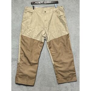 Scheels Outfitters Upland Hunting Pants Mens 42x30 Brown Khaki Brush Briar Proof